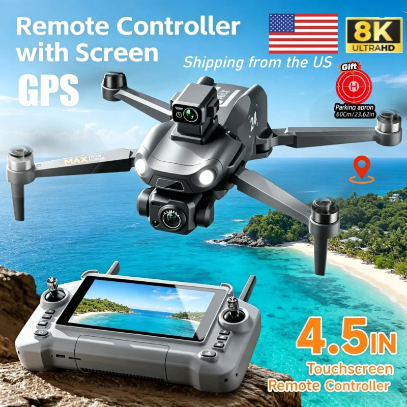 M24 GPS Drone 8K Camera Gift Delivery 5G Video Transmission Large Touch Screen Smart Obstacle Avoidance RC Quadcopter Gift Box